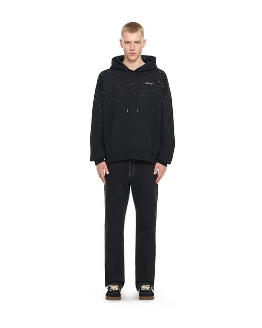 Off-White c/o Virgil Abloh Black Ow X Swarovski Skate Hoodie for men