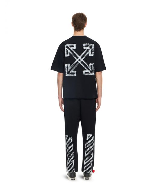 Off-White c/o Virgil Abloh Black Motion Arrow Skate Short Sleeve T-Shirt for men