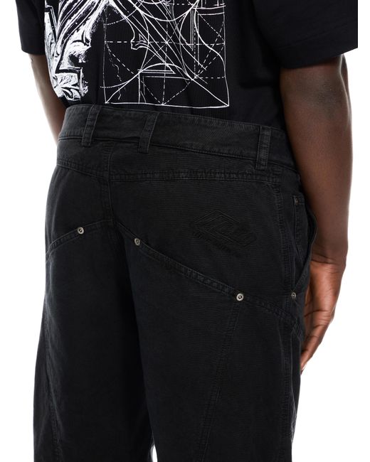 Off-White c/o Virgil Abloh Black Garment-Dyed Multi-Pocket Relaxed Pants for men