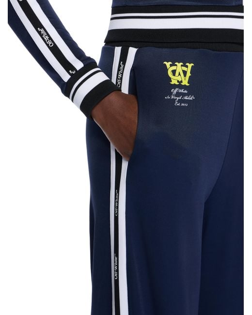 Off-White c/o Virgil Abloh Blue Track Serena Wide Pants