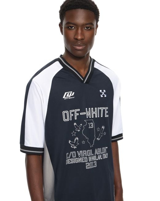 Off-White c/o Virgil Abloh Blue Eagle Team Soccer Top for men