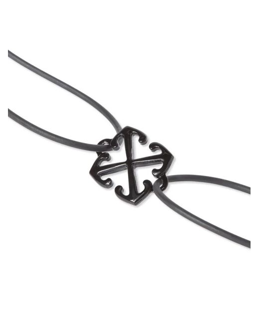 Off-White c/o Virgil Abloh Enamel Rubber Bracelet in Black für Herren