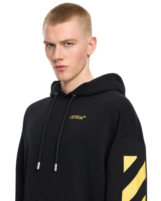 Off-White c/o Virgil Abloh Black Printed Hoodie for men