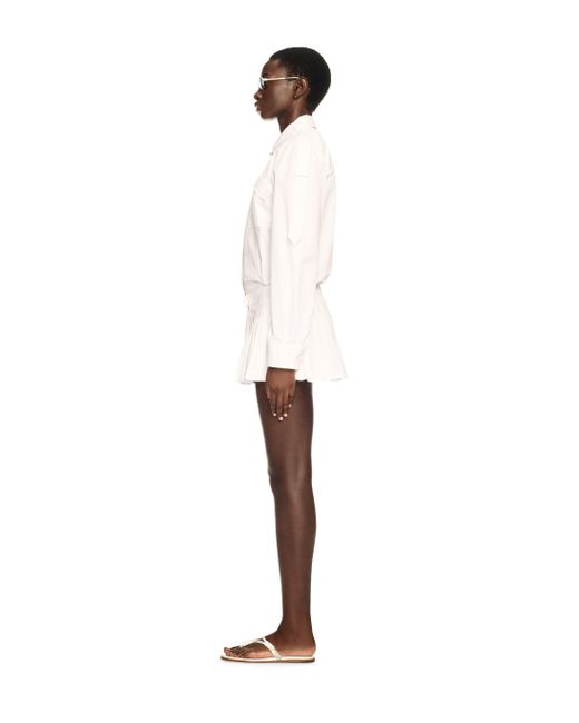 Off-White c/o Virgil Abloh White Savana Poplin Mini Dress
