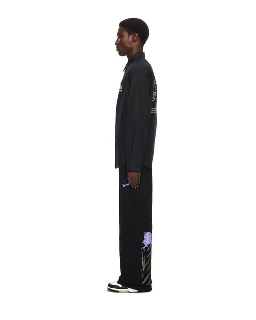 Off-White c/o Virgil Abloh Black Off Line Half Arrow Poplin Overshirt for men