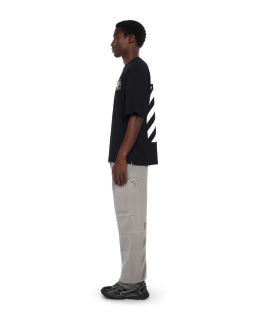 Off-White c/o Virgil Abloh Gray Laundry Diagonal Cargo Sweatpants for men