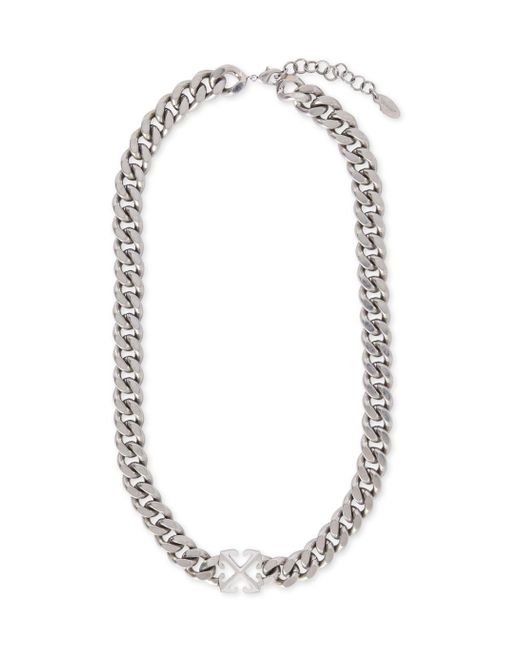 Off-White c/o Virgil Abloh White Arrow Chain Necklace for men
