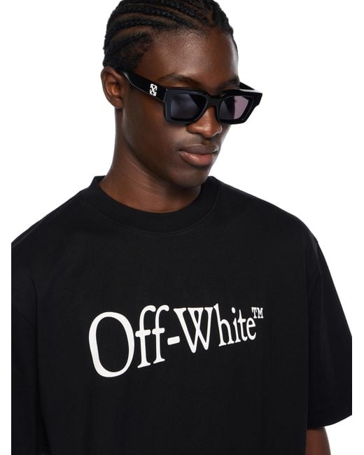 Off-White c/o Virgil Abloh Black Run Arrow Skate Logo T-Shirt for men