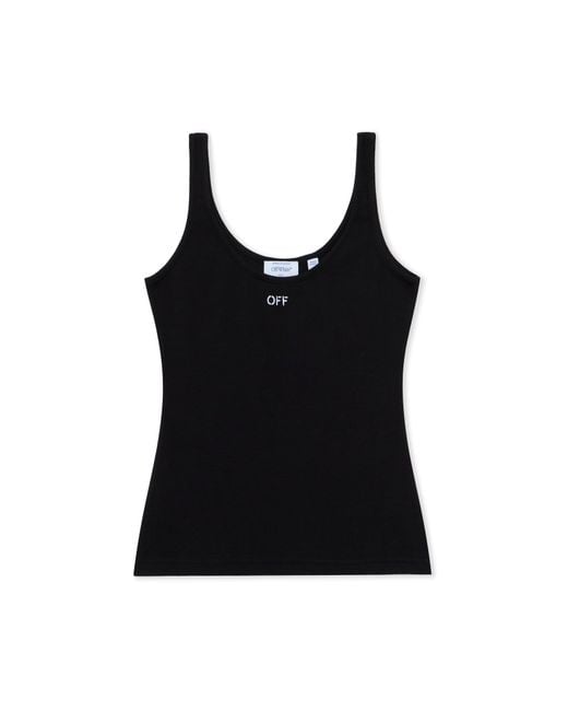Off-White c/o Virgil Abloh Black Off Stamp Rib Tank Top