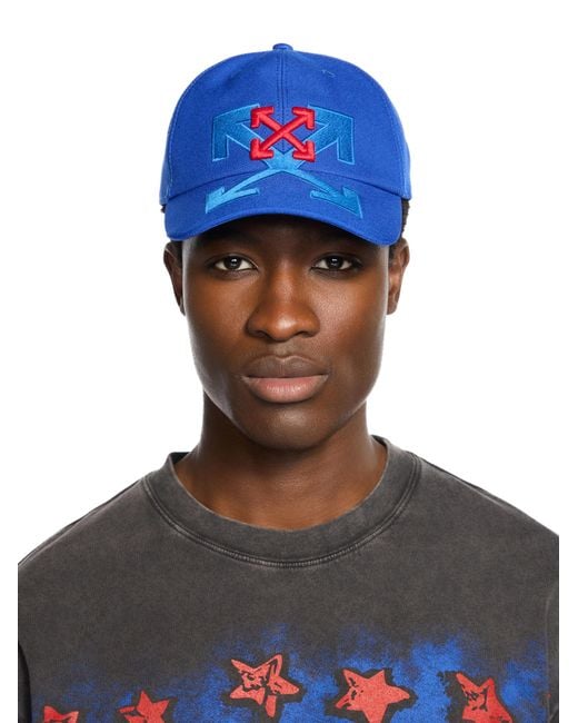 Off-White c/o Virgil Abloh Blue Arrow Shadow Baseball Cap for men