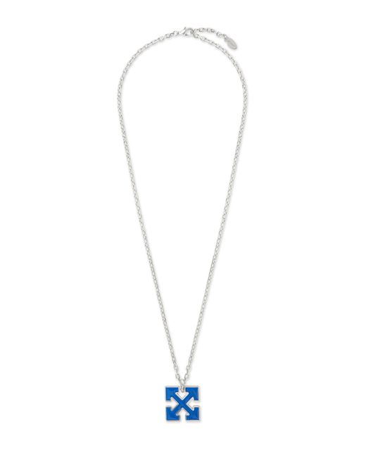 Off-White c/o Virgil Abloh White Enamel Arrow Necklace for men