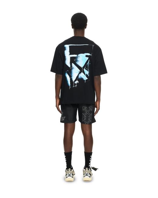 Off-White c/o Virgil Abloh Black 3D Spray Arrow Skate T-Shirt for men