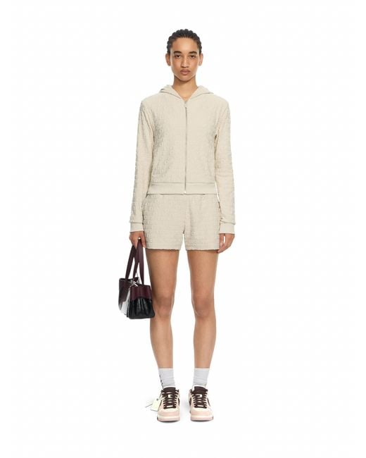 Off-White c/o Virgil Abloh White Terry Off Slim Zip-Up Hoodie