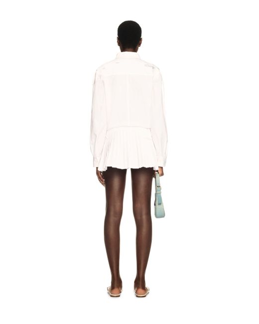 Off-White c/o Virgil Abloh White Savana Poplin Mini Dress