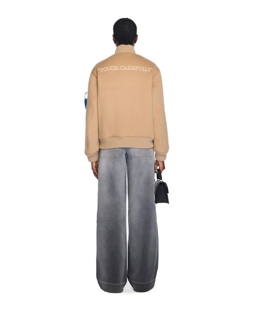 Off-White c/o Virgil Abloh Natural Quote Bomber Jacket