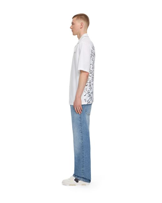 Off-White c/o Virgil Abloh White Circle Off Bowling Shirt for men