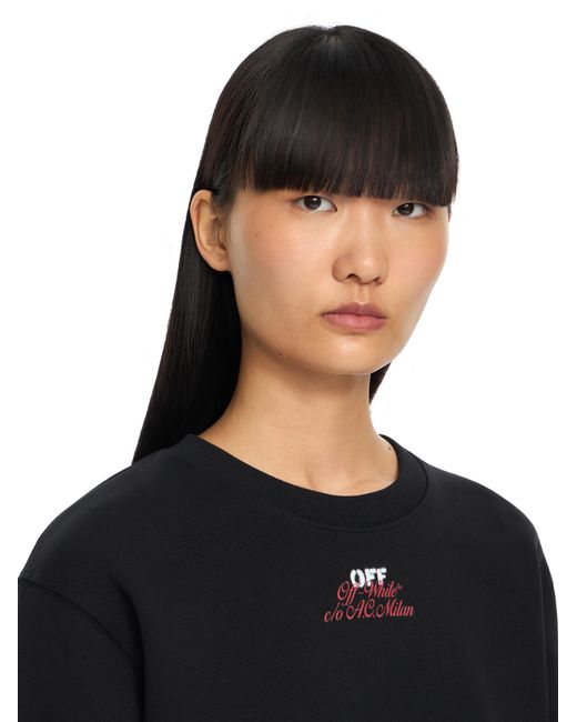 Off-White c/o Virgil Abloh Black Off- C/O Ac Milan Sweatshirt