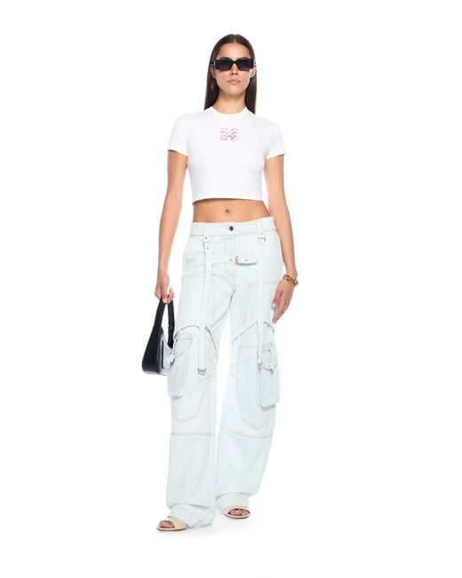 Off-White c/o Virgil Abloh White Cargo Denim Pants