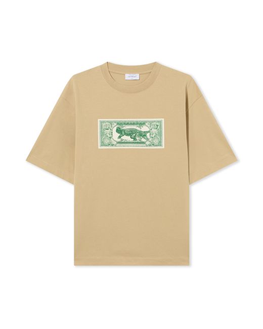 Off-White c/o Virgil Abloh Natural Banknote Arrow Skate T-Shirt for men