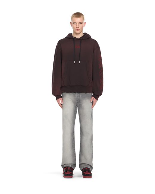 Off-White c/o Virgil Abloh Purple Off- C/O Ac Milan Hoodie for men