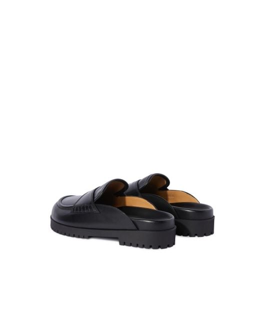 Leather O Slip-On Loafer di Off-White c/o Virgil Abloh in Black
