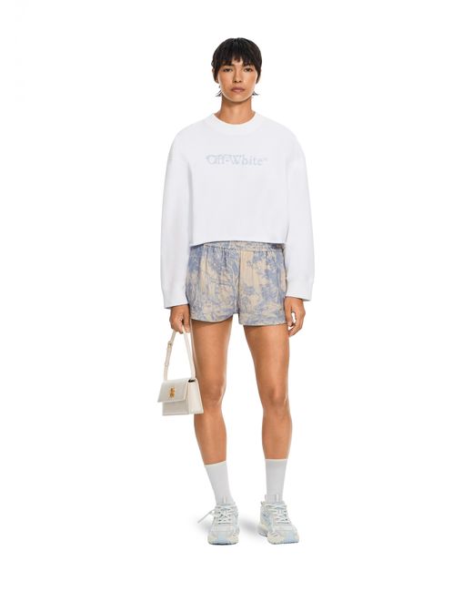 Off-White c/o Virgil Abloh White City Nature Linen Pajama Shorts