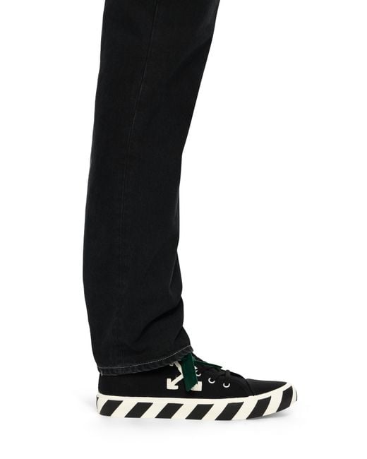 Off-White c/o Virgil Abloh Black Mid Top Vulcanized Sneakers for men