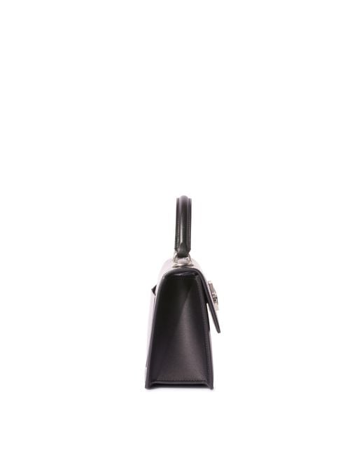 Off-White c/o Virgil Abloh Black Jitney 1.4 Leather Top Handle Bag