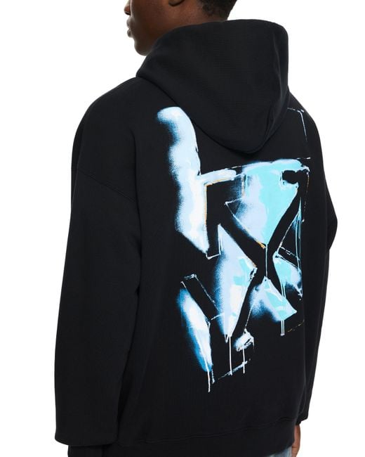 Off-White c/o Virgil Abloh Black 3D Spray Arrow Skate Hoodie for men