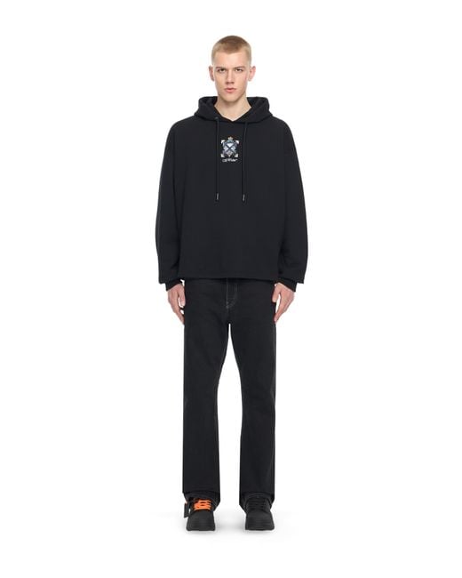 Off-White c/o Virgil Abloh Black Jewel Arrow Loose Hoodie for men
