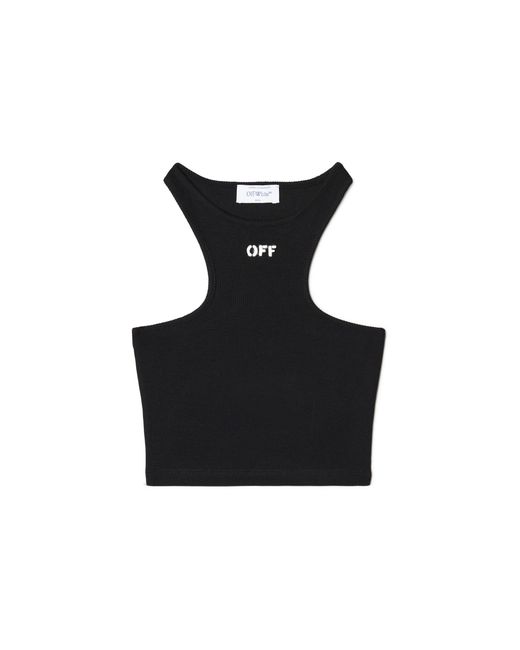Off-White c/o Virgil Abloh Black Off Stamp Ribbed Top