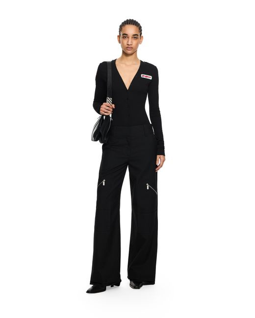 Off-White c/o Virgil Abloh Black Gabardine Cargo Pants