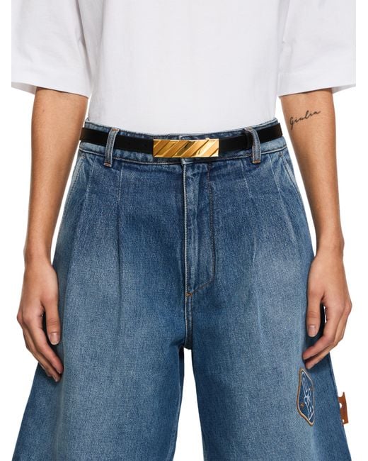 Off-White c/o Virgil Abloh Black Diagonal Belt 25Mm