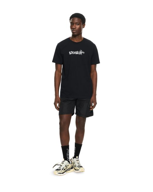 Off-White c/o Virgil Abloh Black Heraldic Arrow Slim T-Shirt for men
