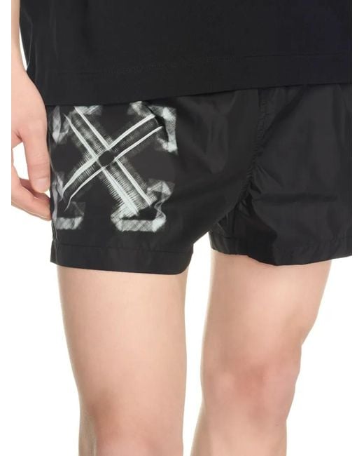 Off-White c/o Virgil Abloh Vibe Arrow Swim Shorts in Black für Herren