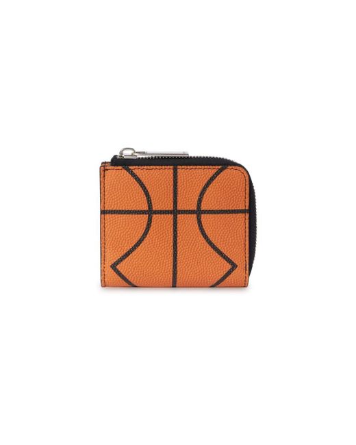 Off-White c/o Virgil Abloh Orange Basketball Zip Around Wallet for men