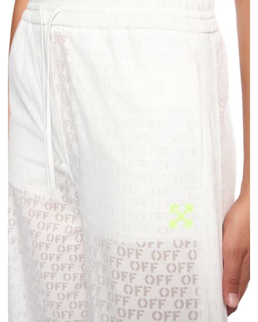 Off-White c/o Virgil Abloh White Off Stamp Wide-Leg Pants