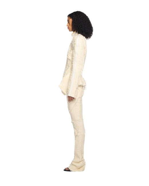 Off-White c/o Virgil Abloh Natural Tweed Slim Pants