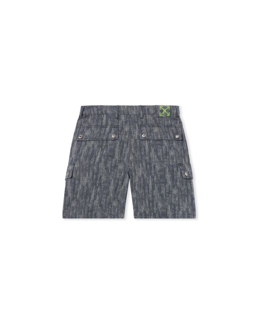 Off-White c/o Virgil Abloh Gray Ss_Switch Off Cargo Shorts for men