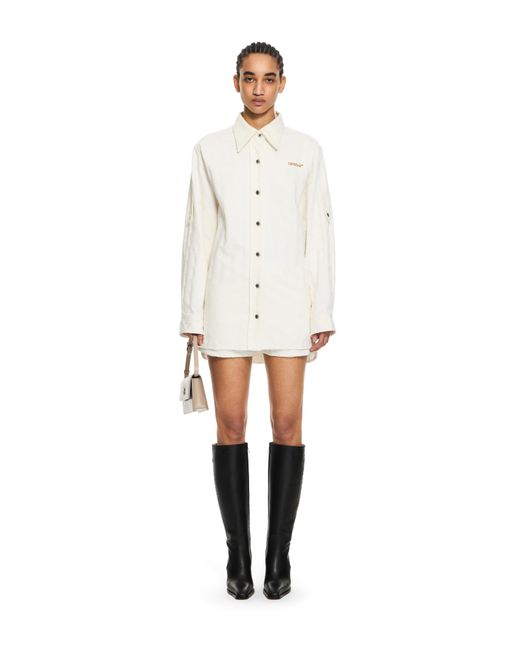 Off-White c/o Virgil Abloh White Star Jacquard Denim Shirt Jacket