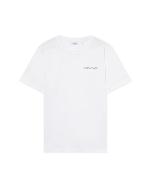 Off-White c/o Virgil Abloh White Logo Quote Short Sleeve T-Shirt for men