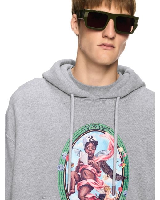 Off-White c/o Virgil Abloh Gray Fresco Hoodie for men