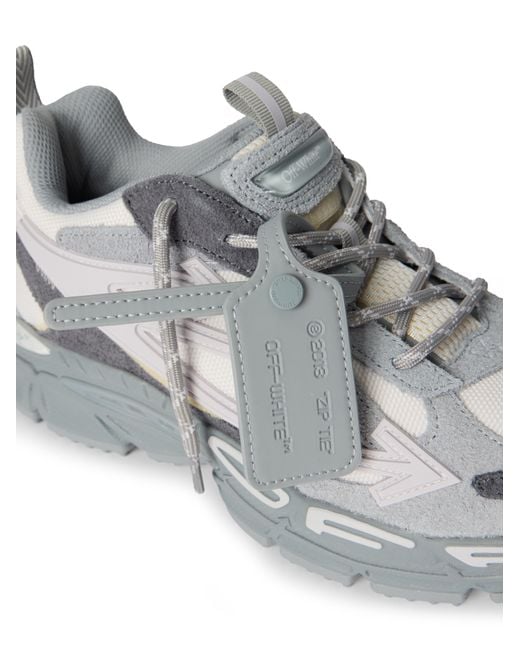 Off-White c/o Virgil Abloh Gray Be Right Back Suede Sneakers