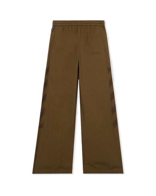 Off-White c/o Virgil Abloh Green Diagonal Cotton Trackpants for men