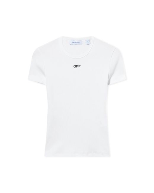 Off-White c/o Virgil Abloh White Off Stamp Ribbed Tee