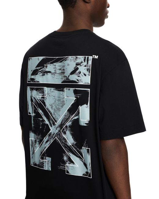 Off-White c/o Virgil Abloh Black Paint Arrow Skate T-Shirt for men