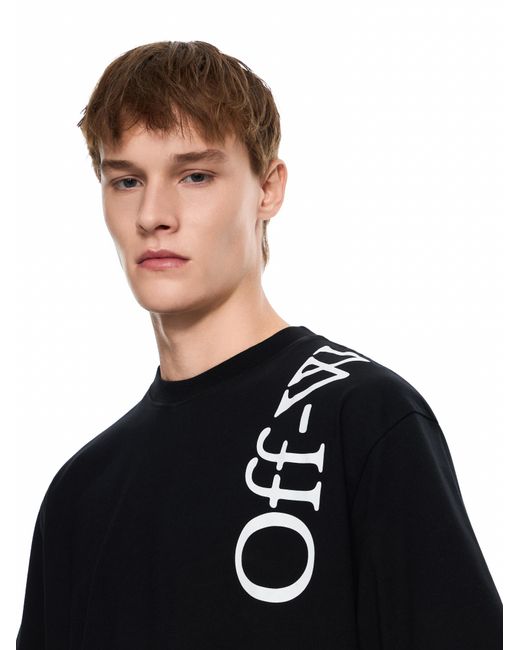 Off-White c/o Virgil Abloh Black Vertical Bookish Skate Short Sleeve T-Shirt for men