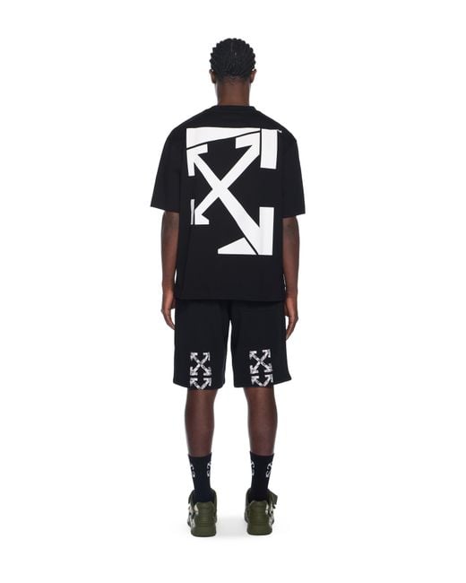 Off-White c/o Virgil Abloh Black Run Arrow Skate Logo T-Shirt for men