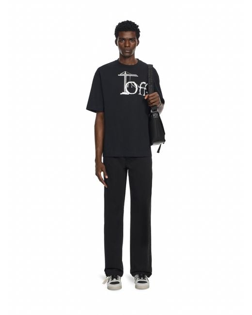 Off-White c/o Virgil Abloh Black City Nature Skate Short Sleeve T-Shirt for men