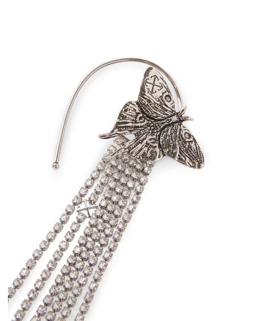 Off-White c/o Virgil Abloh Brown Butterfly Pendant Earring